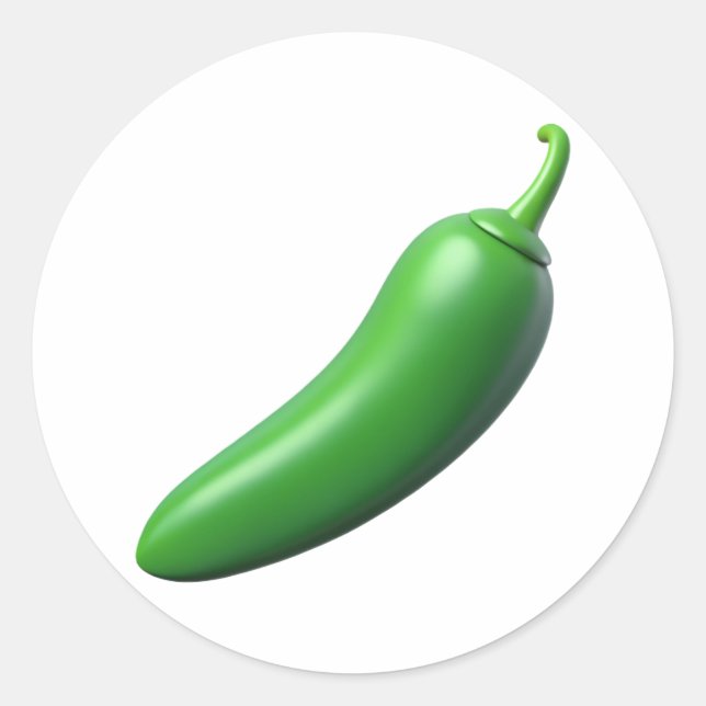 Anaheim Chile Plastic 3D - Glossar-Rundschreiben Runder Aufkleber (Vorderseite)