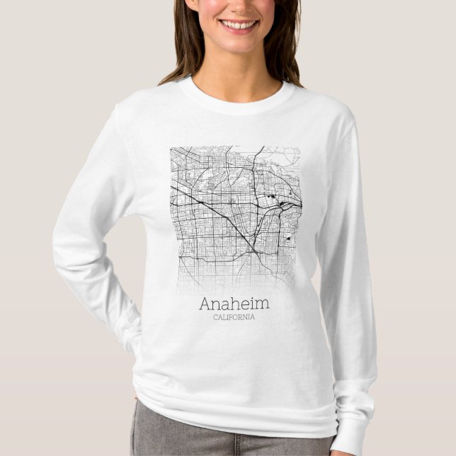 Anaheim City Map T-Shirt (Vorderseite)