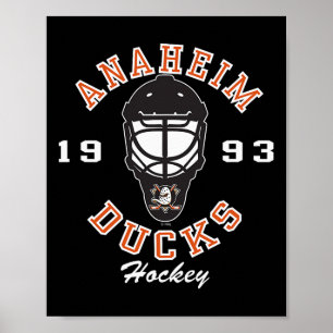 Anaheim Ducks Hockeymaske Schwarz Offiziell Lizenz Poster