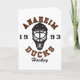 Anaheim Ducks Hockeymaske Weiß Offiziell Lizenzier Karte