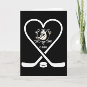 Anaheim Ducks Valentine Sticks Schwarz Nhl Offizie Karte