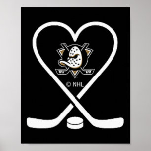 Anaheim Ducks Valentine Sticks Schwarz Nhl Offizie Poster