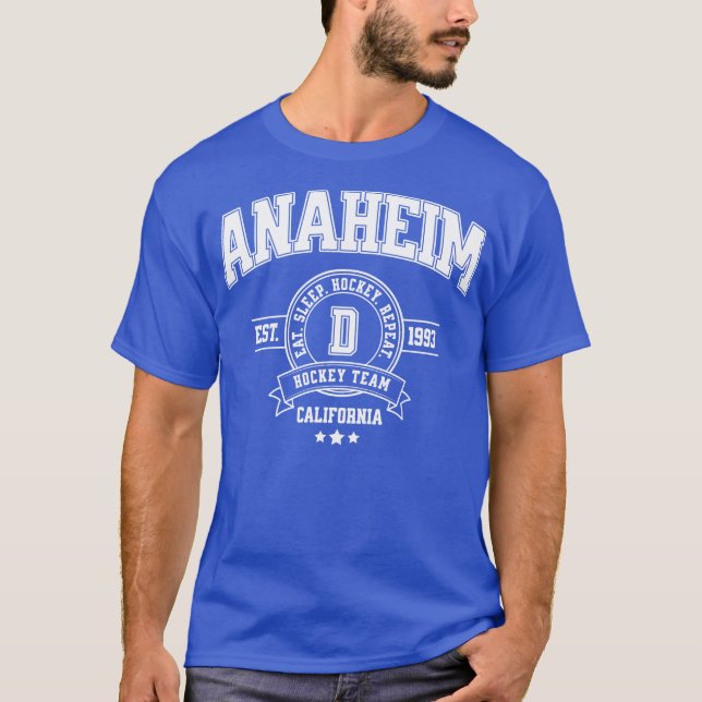 Anaheim Hockey Team Bold Duck Sport Design T-Shirt (Vorderseite)