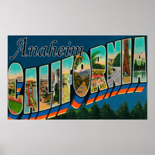 Anaheim, Kalifornien - Große Buchstabenszenen Poster