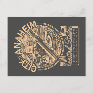 ANAHEIM KALIFORNIEN RETRO - STADT ANAHEIM CA POSTKARTE