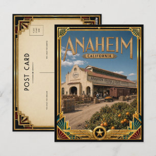 Anaheim Kalifornien Vintage Art Deco Golden Age Postkarte