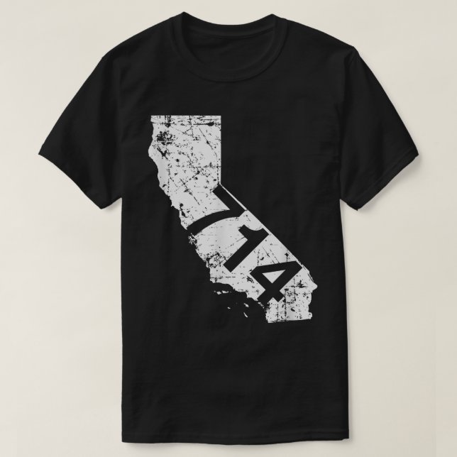 Anaheim Santa Ana Area Code 714 , California Gift  T-Shirt (Design vorne)