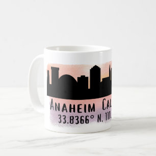 Anaheim Skyline Breite und Länge  Kaffeetasse