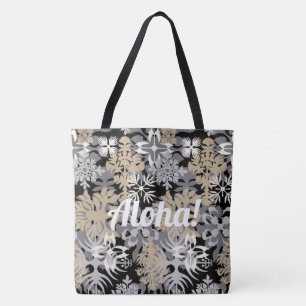 Anahola-Bucht Hawaiian Abstract Floral Schwarz