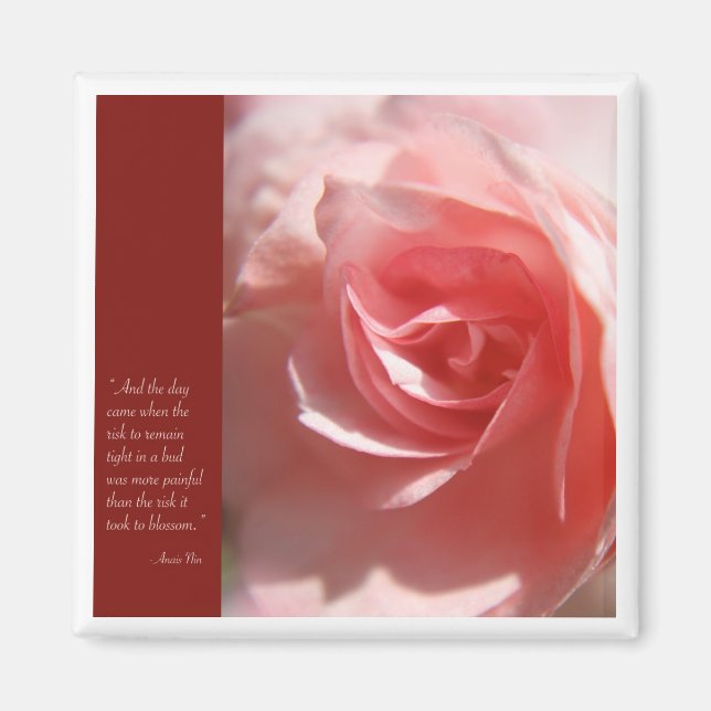 Anais Nin Quote Magnet in Pink (Vorne)