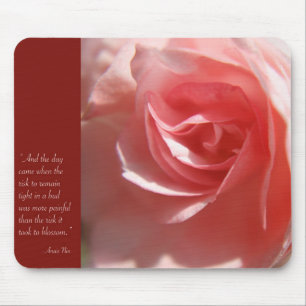 Anais Nin Quote Mousepad in Pink