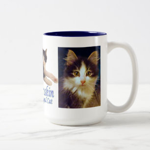Anakin zwei mit Beinen versehene Katze, niedliche Zweifarbige Tasse