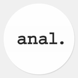anal. runder aufkleber