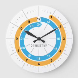 Analog 24 Stunden Wall-Uhr Große Wanduhr