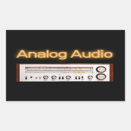 Analog Audio Old HI FI Rechteckiger Aufkleber