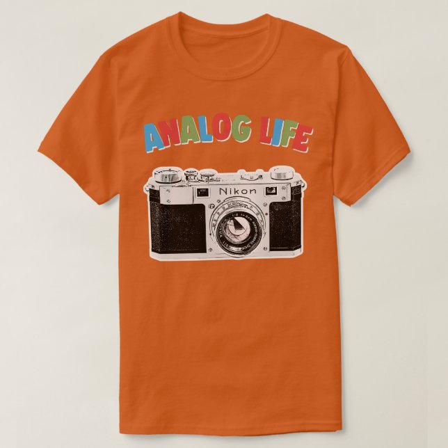 Analog Life Camera Geek Geschenkdesign 1 T-Shirt (Design vorne)