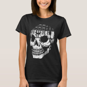 Analog Modular Synthesizer Skull Music Synth Nerd T-Shirt