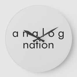Analog Nation Audio Grau Quarzsäulenuhr Große Wanduhr
