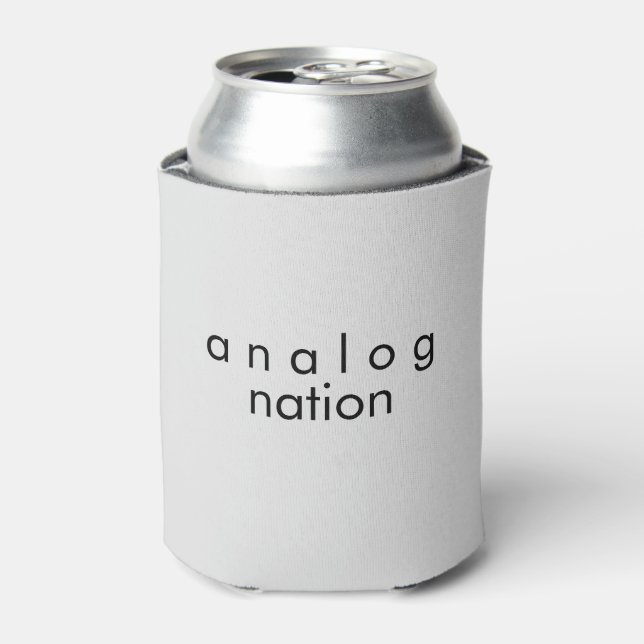 Analog Nation Light Gray schaum kann kühler Dosenkühler (Kanne Vorderseite)