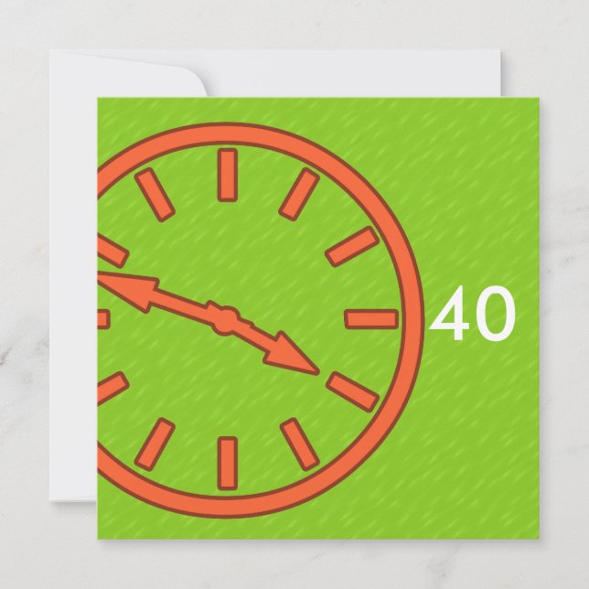 Analog-Uhr-Gesichtserkennung für Mix- und Match-Au Save The Date (Vorderseite)