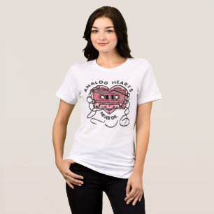 Analoge Herzen sterben nie Kassette Tri-Blend Shirt