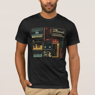 analoge modulare Tastatur für Synthesizer-Musikpr T-Shirt