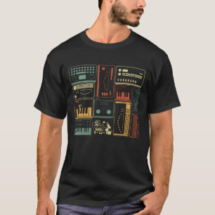 analoge modulare Tastatur für Synthesizer-Musikpr T-Shirt