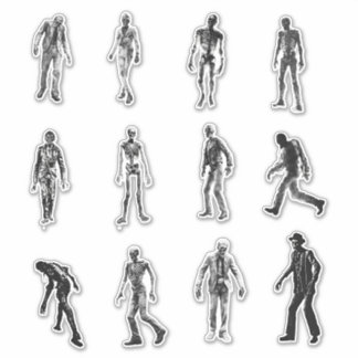Analoger Horror Zombie Stickers Aufkleber