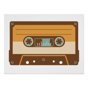 Analoger Mix-Bandkassette Poster