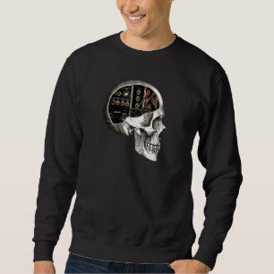 Analoger modularer Synthesizer-Schädel für Synth-N Sweatshirt