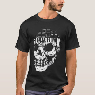 Analoger Modulsynthesizer Totenkopf Musik Synth Ne T-Shirt