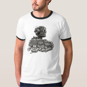 Analoger Roboterkopf: Modular Synth Design T-Shirt