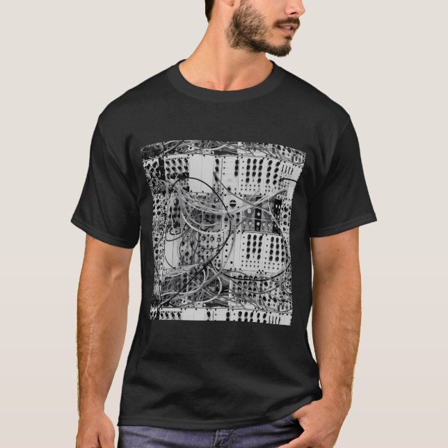 Analoger Synthesizer - Modular Design - Schwarz &  T-Shirt (Vorderseite)