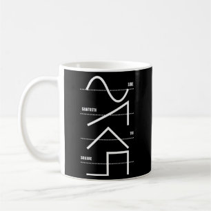 Analoger Synthesizer Techno-Wellenform-Synth-Nerd Kaffeetasse