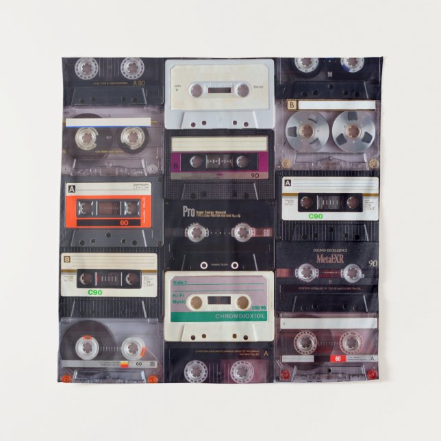 Analogische Audiokassette Wandteppich (Vorderseite)
