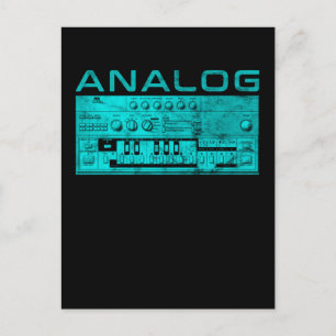 Analogsynthesizer-Tastatursynth Postkarte