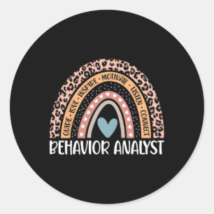 Analyst 100. Schultag Aba Therapie Regenbogen Runder Aufkleber