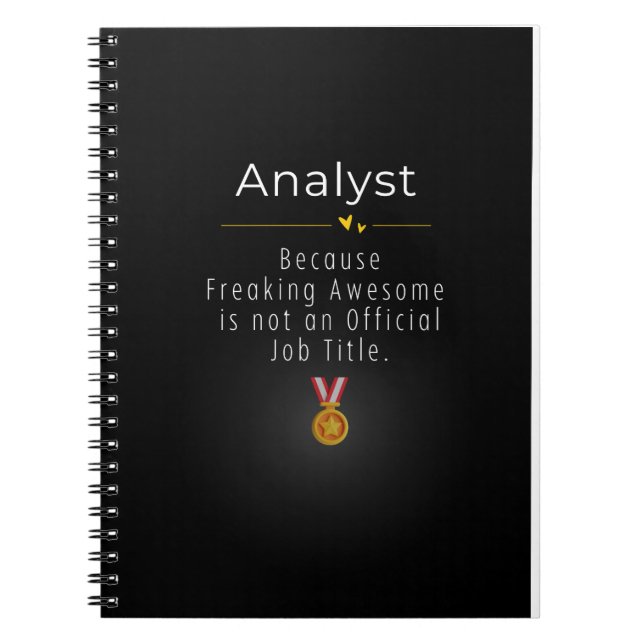 Analyst Notizblock (Vorderseite)