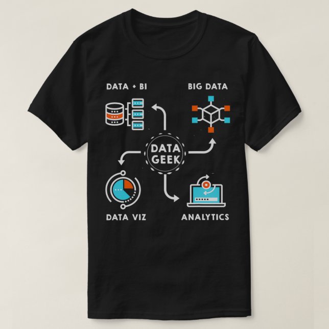 Analysten und Ingenieure von Datenwissenschaften T-Shirt (Design vorne)