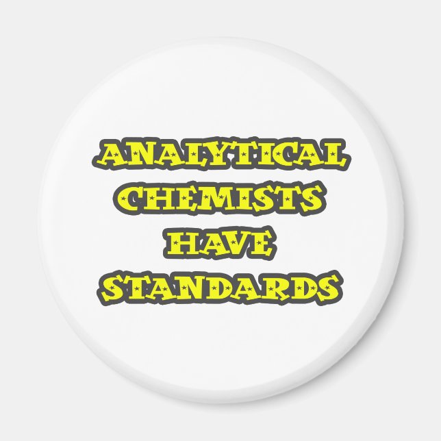Analytische Chemiker haben Standards Magnet (Vorne)