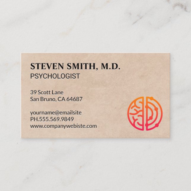 Analytischer und kreativer Geist | Psychologie Visitenkarte (Vorderseite)