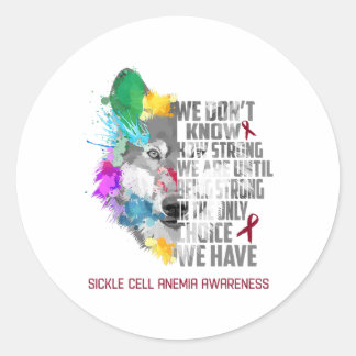Anämie der Sichelzellanämie Wir sind bis zur Heilu Runder Aufkleber