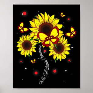 Anämie der Sichelzellen Bewusstsein Sonnenblume Sc Poster
