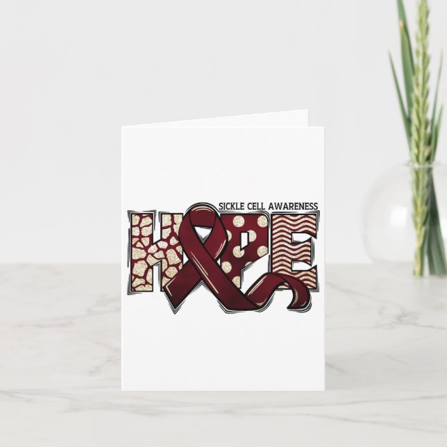 Anämie der Sichelzellen Scene Aufklärung Monat Ban Karte (Vorderseite)