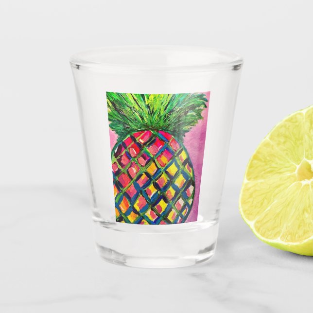Ananapfelglas Schnapsglas (Vorderseite)