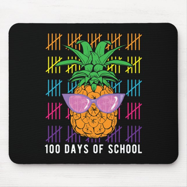 Ananas 100 Tage Schullehrer und Student G Mousepad (Vorne)