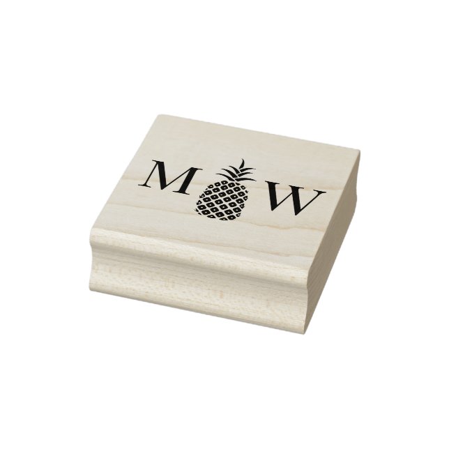 Ananas #11 Couple Wedding 2 Initial Monogram Gummistempel (Stempel)