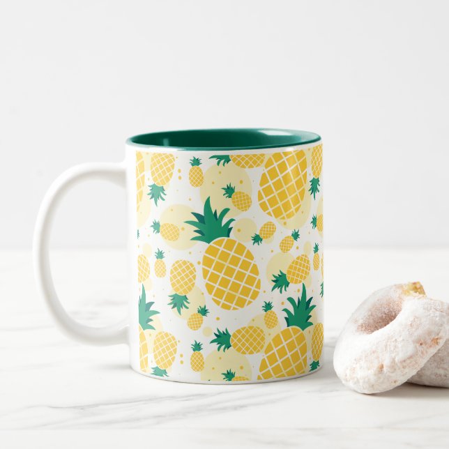 Ananas 11 oz Zwei-Tonen-Tasse Zweifarbige Tasse (Mit Donut)