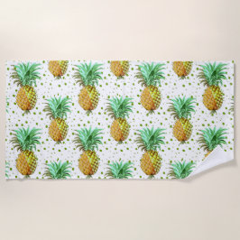 Ananas-Abbildung Nahtloses Muster Strandtuch