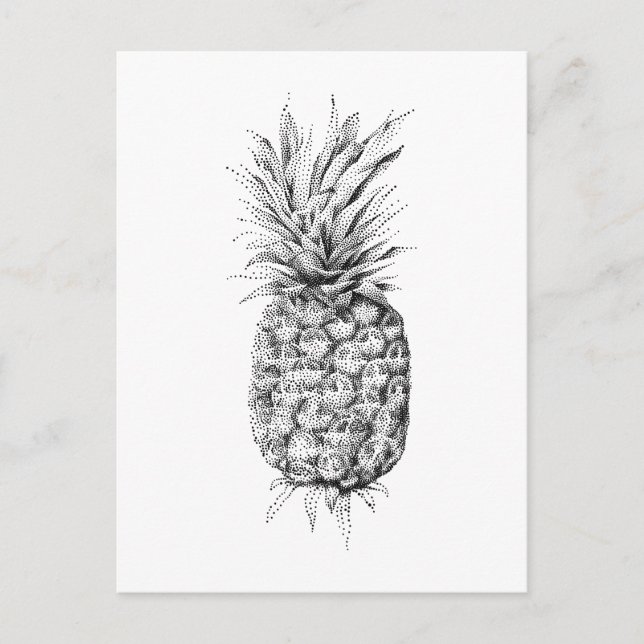 Ananas-Abbildung Postkarte (Vorderseite)